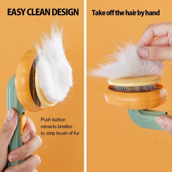 Self-Cleaning Pumpkin Pet Grooming Brush - Image 9