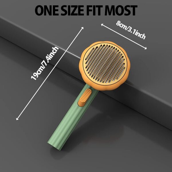 Self-Cleaning Pumpkin Pet Grooming Brush - Image 2