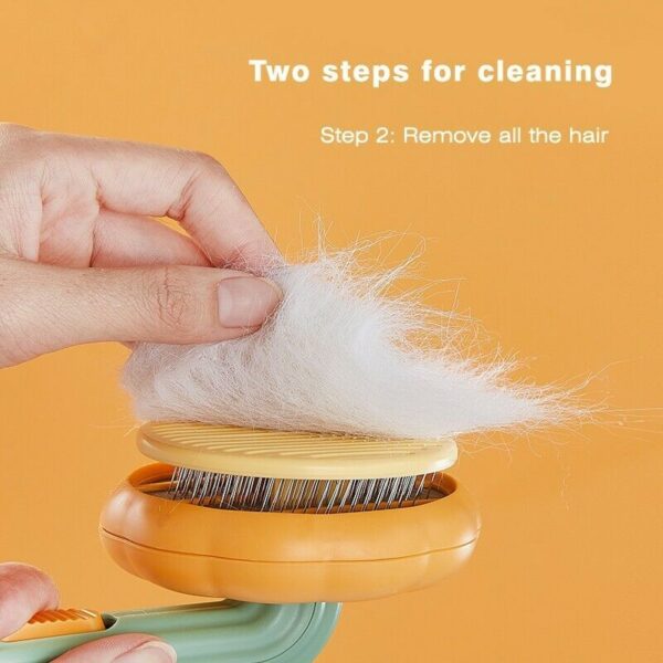 Self-Cleaning Pumpkin Pet Grooming Brush - Image 7