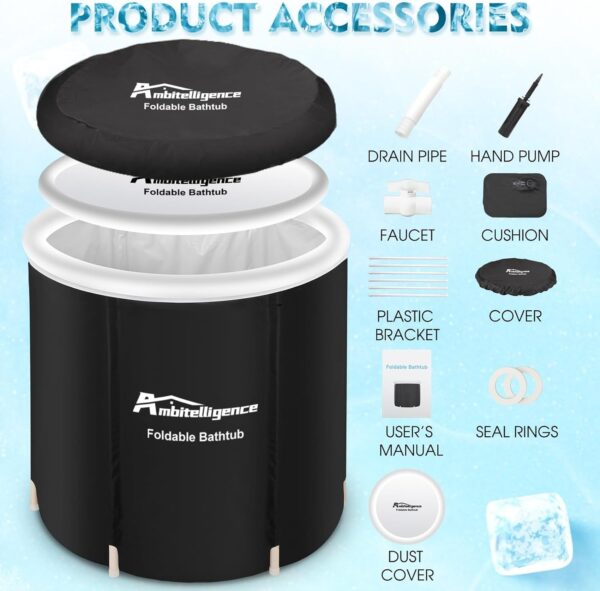 Foldable Portable Ice Bath Tub for Athlete Recovery - Image 5
